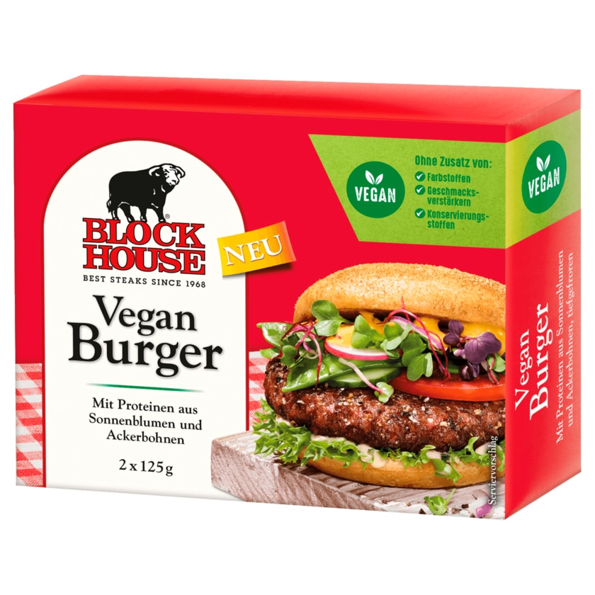 Blockhouse Vegane Burger-Patties 2x125g